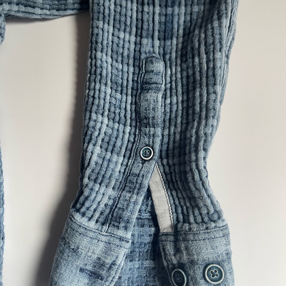 32 BARBLUES Men's Blue Plaid Shirt SIZE Medium - Picture 9 of 16